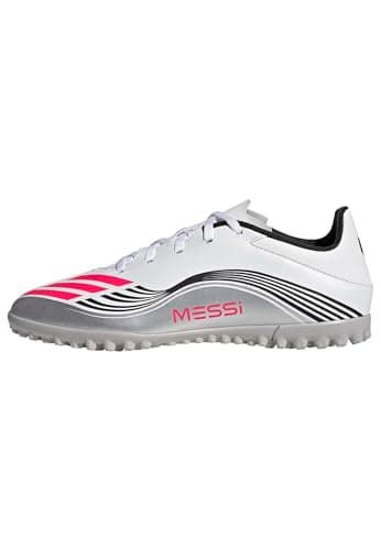 Adidas Mixte F50 Messi Club Turf Football Boots, FTWR White/Lucid Red/Silver met., 43 1/3 EU