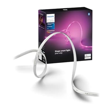 Philips Hue White and Color Ambiance, Kit de base ruban LED Lightstrip 3 mètres Smart LED pour l'intérieur - 1 pack - Contrôle avec Hue App - Fonctionne avec Alexa, Google Assistant et Apple HomeKit