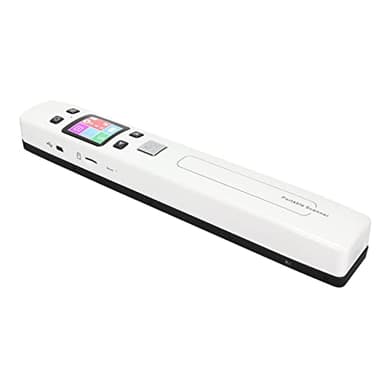 ciciglow Scanner de Documents Portable 300/600/1050DPI - Monochromatique et Couleur pour Reçus, Photos, Magazines (Blanc)
