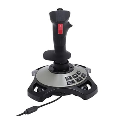 Flight Simulator Joystick, Système de Contrôle de Vol avec Fonction de Vibration et Gaz, Adhérence Confortable, Jeu de Gibier Joystick USB Stick de Vol Compatible avec 7 8 10 11