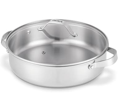 SAUTEUSE 2 ANSES + CV VERRE CICLA 28 CM