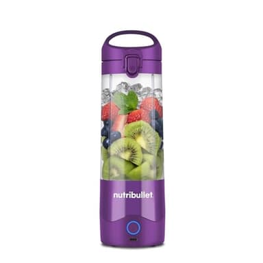 nutribullet Mélangeur portable violet – Lame d'extraction puissante, tasse de 475 ml, couvercle à emporter, câble de charge USB-C et guide de l'utilisateur (français non garanti) – Offre plus de 15