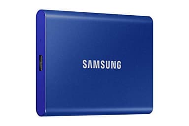 Samsung SSD Externe T7 2 To, Bleu, MU-PC2T0H/WW, Vitesse de lecture/écriture jusqu'à 1050 Mo/s, Sécurisation par mot de passe