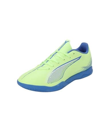 Puma Unisex Adults Ultra 5 Play IT Soccer Shoe, Fizzy Apple-Puma White-BLUEMAZING, 46 EU