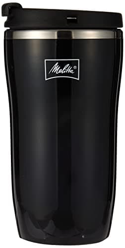 Melitta Mug Isotherme, Fermeture par Pression, 100 Pour cent Hermétique, Noir, 250 ml