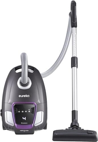 Eureka NEN300 Aspirateur avec Sac, Aspirateur Puissant Silencieux, Aspirateur Traîneau Compact de Moteur Basse Consommation avec Filtre HEPA, Brosse de Sol pour Parquet Tapis Moquette, 700 W, 2L