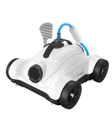 WYBOT Grampus 400 Robot Piscine, Super Aspiration 150W, Double Moteur, 3 Options de Durée de Travail, Angle de Buse Réglable, Adapté aux Piscines à Fond Plat