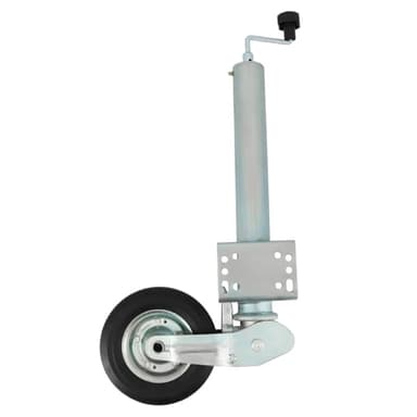 Roue Jockey - 500kg - Tube acier 60mm - Escamotable - Bride de fixation soudée multi-trous - Universelle tous types de remorques