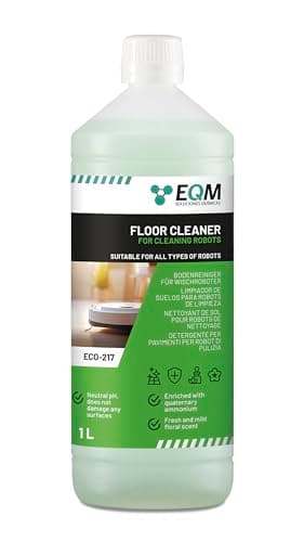 EQM - ECO-217 - Nettoyant de Sol pour Robots laveurs - 1L - Nettoyant concentré convenant à tous les types de robots - Ne nuit pas aux matériaux grâce à son pH neutre - Arôme floral