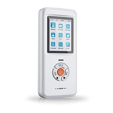 CHNADKS Détecteur EMF, Numérique/Graphique 3-en-1 Détecteur de Rayonnement de Champ électromagnétique pour EF/RF/MF, Compteur EMF Numérique Portatif avec écran LCD pour La Maison, Le Bureau