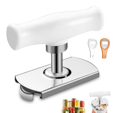 cersaty® 1 pcs Ouvre Bocal Manuel, Ouvre Boite de Bocaux, pour Cuisine Maison les Personnes Souffrant d'arthrite Faible, Agées, Femmes avec 2 pcs Ouvre Bouteille