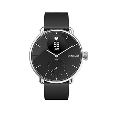 Withings Scanwatch - Montre Connectée Sport Hybride avec ECG, Fréquence Cardiaque, SPO2 et Suivi du Sommeil,Podometre Montre Connectee avec Chargeur