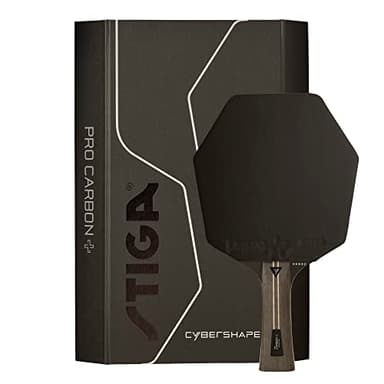 STIGA Raquette de Tennis de Table Cybershape Pro Carbon+, Raquette 5-Étoiles de Forme Hexagonale pour Joueurs Offensifs