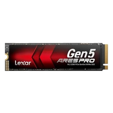 Lexar ARES PRO 4To SSD Gen 5 NVMe M.2, PCIe 5.0 x4 SSD Interne, jusqu'à 14 000 MB/s en Lecture – Pour les Applications d'IA, les Jeux AAA,Montage Vidéo, Compatible avec PC, Ordinateurs Portables & PS5