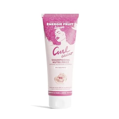 ENERGIE FRUIT | Shampoing sans Sulfate | Beurre & poudre de cacao | Cheveux Frisés & Crépus | Vegan, Marron, 250.00 ml (Lot de 1)