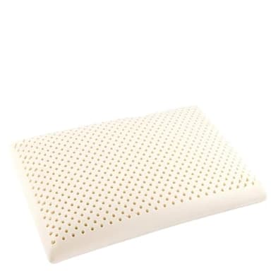 Oreiller en latex naturel – Soutien cervical 60 x 40 x 14 cm – Oreiller confortable en caoutchouc pour adultes – Parfait pour la chambre à coucher – Design ergonomique pour soulager le cou