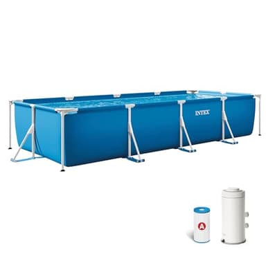 Intex kit Piscine Metal Frame Junior rectangulaire Tubulaire (l) 4,50 x (l) 2,20 x (h) 0,84m