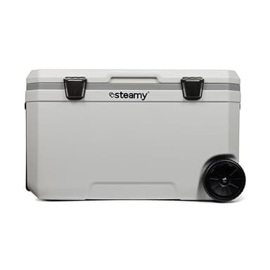 Steamy Marine 70 Roller, Glacière avec roulettes spécialement pour Bateaux et Sports Nautiques, 70 litres, Blanc