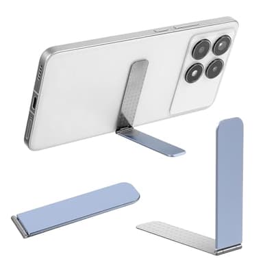 TIESOME Support Ultra-mince pour Téléphone Portable, Mini Support Pliable pour Téléphone Portable Support de Téléphone Portable Réglable pour Téléphone et Housse de Téléphone Modèle Universel (Bleu)