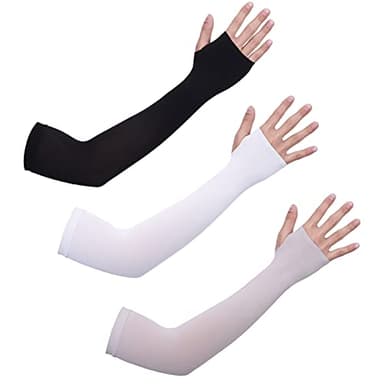 tao pipe 3 Paires Manchette Bras Homme Femme Protection UV Manches Bras Rafraîchissant Soleil Bras Couverture Elastiques Stretch Bras Antidérapant pour Été Activités Plein Air Couvertures