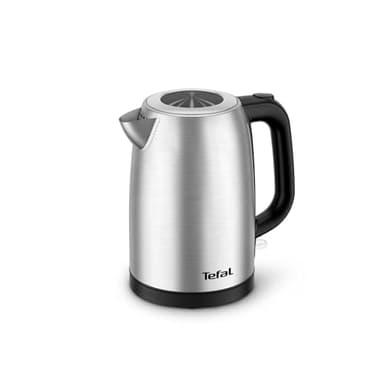 Tefal, Bouilloire en inox 1,7L, 2200W pour une ébullition rapide, Arrêt automatique, Fenêtre de niveau d'eau visible, KI1R0DE0