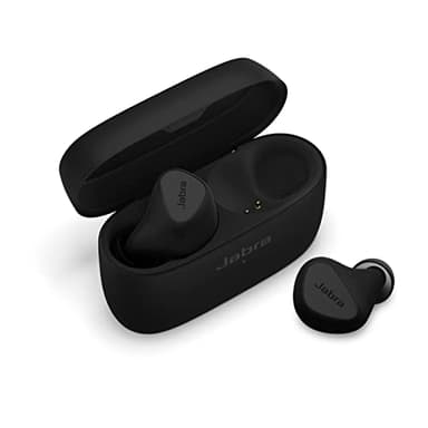 Jabra Elite 5 True Wireless - Écouteurs sans fil Bluetooth intra-auriculaires pour iPhone - ANC hybride, 6 micros intégrés, haut-parleurs 6 mm, discrets et ergonomiques -Titanium Black