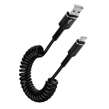 Câble USB C Spiralé, [0.4M-1.8M] Cable USB C Charge Rapide Rétractable Chargeur Cable Type C,Câble USB vers USBC Android pour Samsung Galaxy S25/S24/S23/S22/S21/A56/A55/A54/A16 A15 A14,iPhone 16/15