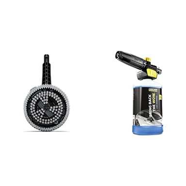 Kärcher Brosse de Lavage Rotative WB 130, avec Embout Universel, Accessoires pour Nettoyeurs Haute Pression K2-K7 Kärcher & FJ10C Connect n Clean Accessoire pour mousseur Haute Pression Max 180 Bar