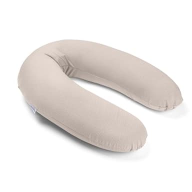 doomoo Coussin de Grossesse & Coussin Allaitement - Ultra Confort pour Dormir Pendant la Grossesse - Soulage Dos, Jambes et Ventre - Housse Tissu Bio & Oeko-Tex, Corduroy Sand
