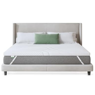 Novilla Surmatelas 140x200, 5CM, Surmatelas en Mousse à Mémoire de Forme Gel, Mousse Confort, Doux pour la Peau et Doux, avec Design Antidérapant et Certification de Sécurité, Lavable