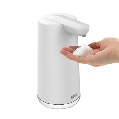 Frohsun Distributeur de Savon Automatique, étanche IPX7, Distributeur de Savon sans Contact à Chargement magnétique de 350 ML avec 2 volumes de Mousse réglables, Mouvement de la Main (White)