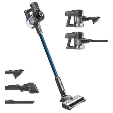 H.Koenig Aspirateur Balai sans Fil 2-en-1 UP610, Léger, Puissant 155W, Brosse LED, 22.2V, Autonomie jusqu'à 50 Min, Nettoyage Sols, Tapis, Voiture, Poils d'animaux, Bleu