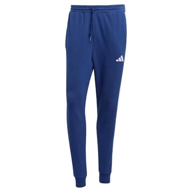 Adidas Herren Essential Three Stripes French Terry Pant, Dark Blue/White, S