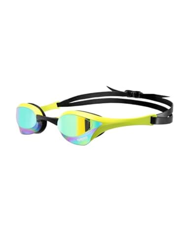 ARENA Cobra Ultra Swipe Mirror Lunettes de Natation Unisexe Adulte Race, Lunettes de Natation avec Lentilles Courbes Miroir, Anti-buée, Protection UV, 5 Ponts Nez Interchangeables