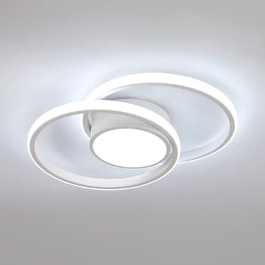 Comely Plafonnier LED, Rond Lampe de plafond 42W 4800LM, Moderne Luminaire Plafonnier pour Couloir Coucher Salle de Bains Cuisine Salon, Blanc Froid 6500K, Longueur 40cm, Blanc