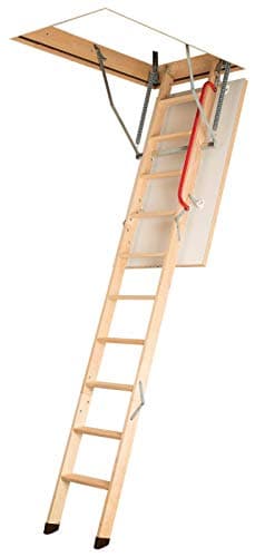 Escalier escamotable isolé, escalier en bois, escalier de stockage, escalier grenier - De nombreuses tailles et modèles (LWK Confort, 70 x 120 x 280 cm)