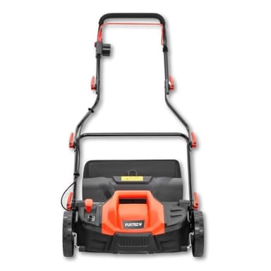 FUXTEC Scarificateur électrique FX-EV360, aérateur de gazon avec 1500 watts de puissance, largeur de travail 36 cm et réglage de la profondeur sur 5 niveaux, bac de ramassage 45 L