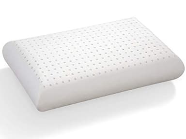 OREILLER 60x40 cm en 100% LATEX 👍 multi-perforé Anti-Acariens & Hypoallergénique - FORME CLASSIQUE TRADITIONNELLE