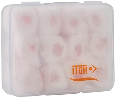 Queralto QVD-00064/06 Lot de 12 bouchons d'oreille en cire en coton, confortables et malléables, protection contre le bruit, l'eau, le vent, le sable ou la poussière.