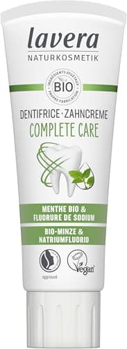 lavera Dentifrice Complete Care - SANS dioxyde de titane - 5 fois plus de protection - Menthe bio & fluorure de sodium - Vegan - 75 ml