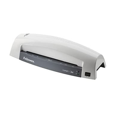 Fellowes Plastifieuse Lunar A4, pour plastifier à chaud pochettes de 80 à 125 microns, sans bourrages, loisirs créatifs, 30cm/min, 5715601 gris/blanc