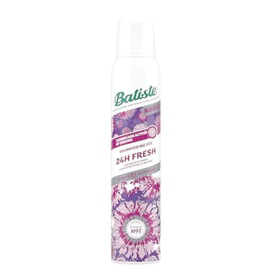 Batiste Shampooing Sec, 24h Fresh, Rafraichit les Cheveux et Apporte du Volume, s'active au Toucher, Parfum de Fraicheur pendant 24h, Absorbe Excès de Sebum, Sans Résidus, Sans Rinçage, 200ml
