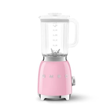 Smeg, Blender BLF03PKEU 1,5 L, 4 Vitesses, 4 Fonctions Smoothie, Pulse, Glace Pilée et Autonettoyant, Bloc Moteur et Bouchon Doseur, Base Antidérapante, Range cordon Intégré, 800W, Rose