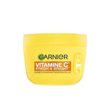 GARNIER - SkinActive Vitamine C - Crème Sorbet Hydratante Boost d'Eclat Fresh et Bright - Crème Hydratante et Anti-Taches - Unifie et Illumine le Teint - Tous Types de Peaux - 85 ml
