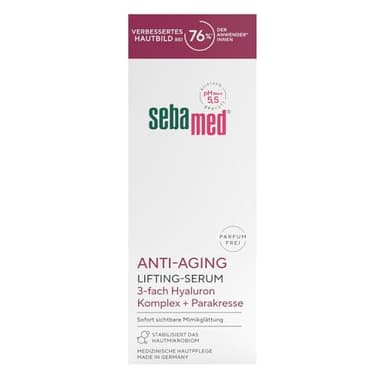 Sebamed Sérum liftant anti-âge à l'acide hyaluronique sans parfum, soin du visage et hydratant, formule active avec complexe hyaluronique triple couche, meilleur teint de la peau chez 76% des