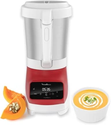 Moulinex Blender mixeur, Soupe maker, 1100 W, Bol 2 L, Lames inox, 3 programmes automatiques, Mode manuel, Mixage parfait, Soupes, Smoothies, Fabriqué en France, Soup&Plus LM924500