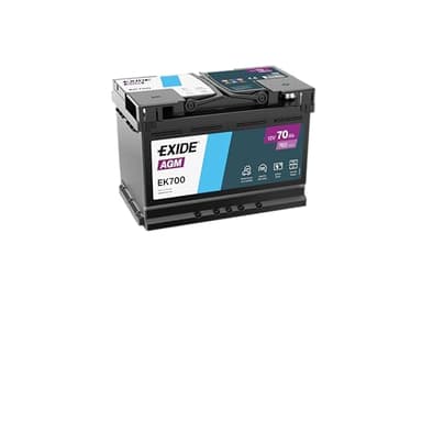 Exide EK700 - Batterie Voiture AGM - 12 V 70Ah 760A - Compatible Start and Stop
