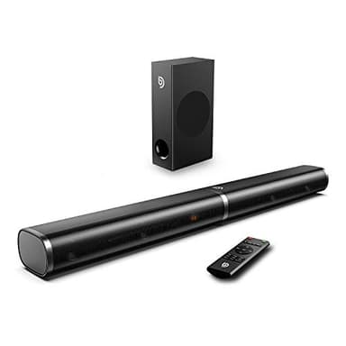 Barre de Son avec Subwoofer 190W, 2.1 Canaux Barre de Son TV, Soundbar Basses Réglables et Technologie DSP avec HDMI Arc, USB, OP, AUX et Bluetooth 5.0 pour Home Cinéma - Tapio III Noir