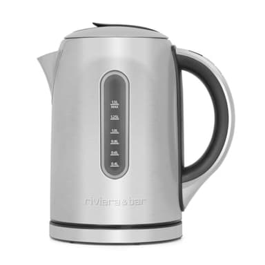 riviera&bar, Bouilloire Inox TR 1,5L MILA, Puissance 2200W, Température Réglable 50,100°C, Écran LCD, Maintien au Chaud, Sécurité Surchauffe, Socle Pivotant, BBT570