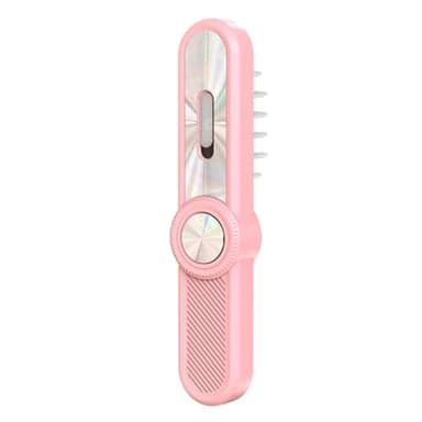 Muuookka Peigne de Massage Électrique pour la Croissance des Cheveux, Brosse pour Cuir Chevelu avec Luminothérapie, Applicateur D' Liquide Anti-Chute, Rose